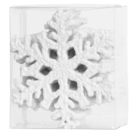 MagicHome, Karácsonyi díszhópelyhek, fehér, 12 db, 10 cm