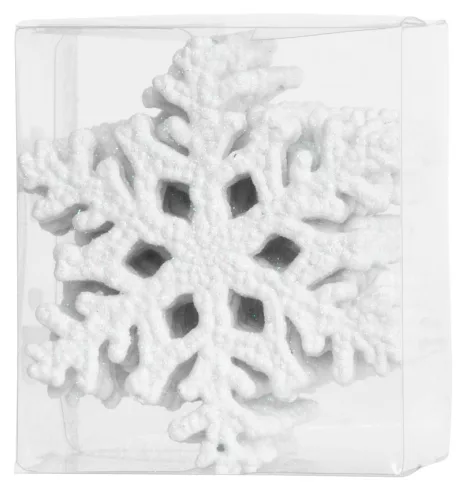 MagicHome, Karácsonyi díszhópelyhek, fehér, 12 db, 10 cm