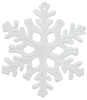 MagicHome, Karácsonyi díszhópelyhek, fehér, 12 db, 10 cm