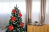 MagicHome, Karácsonyi Mikulásvirág, piros, szár: 38 cm, virágméret: 24 cm