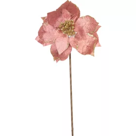   MagicHome, Karácsonyi Mikulásvirág, rózsaszín, szár: 38 cm, virágméret: 24 cm