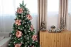 MagicHome, Karácsonyi Mikulásvirág, rózsaszín, szár: 38 cm, virágméret: 24 cm