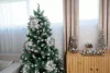MagicHome, Karácsonyi Mikulásvirág, ezüst, szár: 38 cm, virágméret: 24 cm