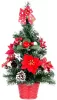 MagicHome Karácsonyi, díszített Karácsonyfa, piros, 41 cm