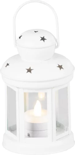 MagicHome, Karácsonyi lámpás, meleg fehér LED gyertyával, 10x15/20 cm, mozgó láng