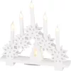 MagicHome, Karácsonyi gyertyatartó, 6x LED, meleg fehér, 2xAA, beltéri, 32x5x30,5 cm