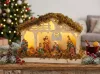 MagicHome, Karácsonyi dekoráció, betlehem, 5x LED meleg fehér, 3xAA, beltéri, 26,3x7,3x19,2 cm