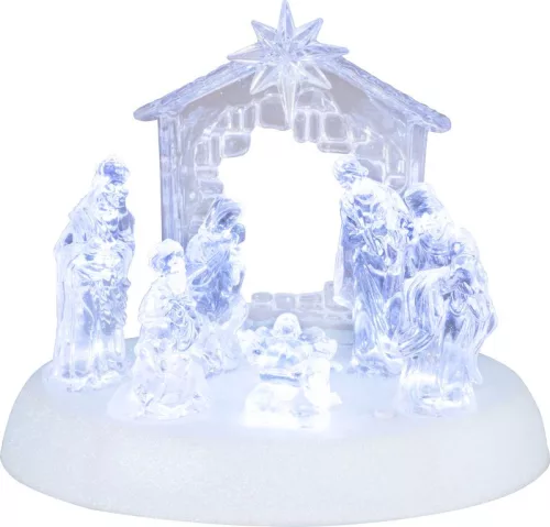 MagicHome, Karácsonyi dekoráció, betlehem, 7x LED, 3xAAA, 19,5x14x17,5 cm