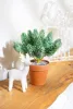MagicHome, karácsonyi dísz, Ágak cserépben, havas, 20 cm