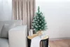 MagicHome Karácsonyi Belo Karácsonyfa, juta zsákos jegenyefenyő, havas végek, extra sűrű, 60 cm