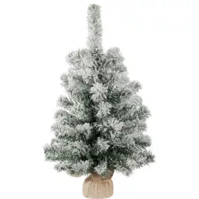   MagicHome Karácsonyi Snowy Karácsonyfa, juta zsákos jegenyefenyő, havas, 60 cm