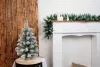 MagicHome Karácsonyi Snowy Karácsonyfa, juta zsákos jegenyefenyő, havas, 60 cm