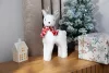 MagicHome Karácsonyi Snowy Karácsonyfa, juta zsákos jegenyefenyő, havas, 60 cm