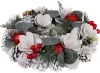MagicHome, karácsonyi Koszorú, természetes, fehér, adventi, 30 cm
