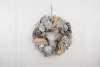 MagicHome, karácsonyi Koszorú, természetes, krémszínű, függő, 33x9 cm