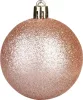 MagicHome, Karácsonyi gömbök, 12 db, rózsaarany, 6 cm