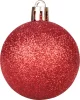 MagicHome, Karácsonyi gömbök, 8 db, piros-pezsgő, 5 cm