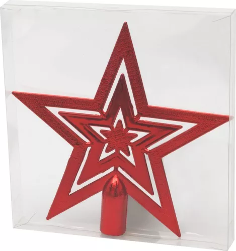 MagicHome, Karácsonyi díszcsillag, piros, 1 db, 20 cm