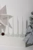 MagicHome, karácsonyi gyertya, 25 cm, 4 db, fehér, csavart