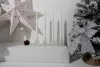 MagicHome, karácsonyi gyertya, 25 cm, 4 db, fehér, csavart