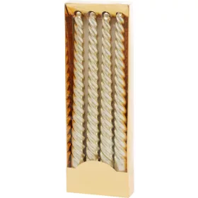   MagicHome, karácsonyi gyertya, 25 cm, 4 db, pezsgő, csavart