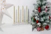 MagicHome, karácsonyi gyertya, 25 cm, 4 db, pezsgő, csavart