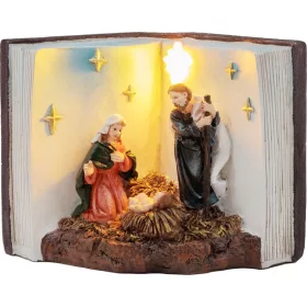   MagicHome, Karácsonyi dekoráció, Betlehem könyvben, LED, beltéri, 13,5x8x9,5 cm