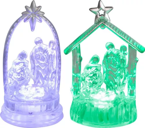 MagicHome, Karácsonyi dekoráció, Betlehem, színváltós, LED, akril, 12 db