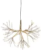MagicHome, Karácsonyi dekoráció, tűzijáték világítás, 72 LED meleg fehér, függő, arany, 25 cm