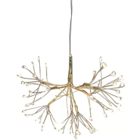   MagicHome, Karácsonyi dekoráció, tűzijáték világítás, 72 LED meleg fehér, függő, arany, 25 cm