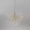 MagicHome, Karácsonyi dekoráció, tűzijáték világítás, 72 LED meleg fehér, függő, arany, 25 cm