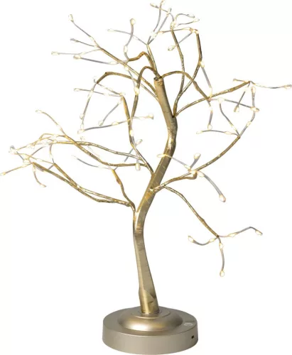 MagicHome, Karácsonyi dekoráció, fenyőfa, 108 LED, meleg fehér, 3xAA, USB, 45 cm