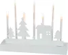 MagicHome, Karácsonyi gyertyatartó, 8 LED meleg fehér, 2xAA, beltéri, 24x5,5x18 cm
