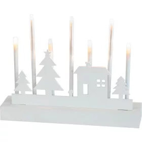   MagicHome, Karácsonyi gyertyatartó, 8 LED meleg fehér, 2xAA, beltéri, 24x5,5x18 cm