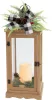 MagicHome, Karácsonyi lámpás, LED, meleg fehér, 3xAAA, barna, 20x20,5x51 cm, mozgó láng