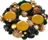 MagicHome karácsony, adventi Koszorú, zöld-kék-arany, 25 cm