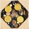 MagicHome karácsony, adventi Koszorú, zöld-kék-arany, 25 cm