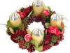 MagicHome Karácsony, adventi koszorú, piros, 30 cm