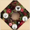 MagicHome Karácsony, adventi koszorú, piros, 30 cm