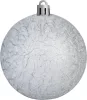 MagicHome, Karácsonyi gömbök, 6 db, fehér, 8 cm