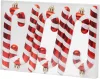 MagicHome, Karácsonyi dísznyalóka, fehér-piros, 12,5 cm, 6 db
