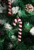 MagicHome, Karácsonyi dísznyalóka, fehér-piros, 12,5 cm, 6 db