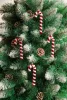 MagicHome, Karácsonyi dísznyalóka, fehér-piros, 12,5 cm, 6 db