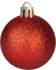 MagicHome, Karácsonyi gömbkészlet, 47 db, piros, vegyes