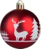 MagicHome, Karácsonyi gömbök, 12 db, 6 cm, piros-fehér