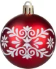 MagicHome, Karácsonyi gömbök, 12 db, 6 cm, piros-fehér