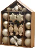 MagicHome, Karácsonyi gömbkészlet, 32 db, pezsgő, vegyes