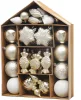 MagicHome, Karácsonyi gömbkészlet, 32 db, bézs, vegyes