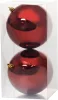 MagicHome, Karácsonyi gömbök, 2 db, bordó, 12 cm