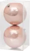 MagicHome, Karácsonyi gömbök, 2 db, rózsaszín, 12 cm